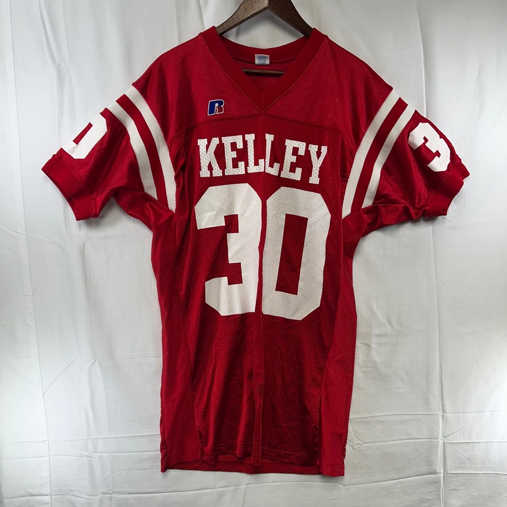 VTG Bishop Kelley Russell Athletic Football Jersey Mens XL Red #30 Mesh USA Made